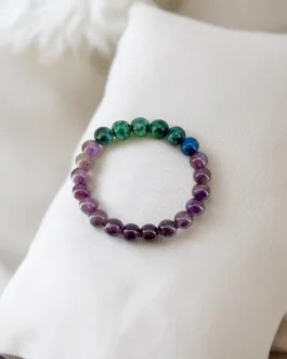 Mystic Intuition Crystal Bracelet – Azurite & Amethyst