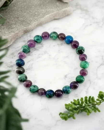 Soul Awakening Crystal Bracelet – Azurite & Amethyst - Image 3
