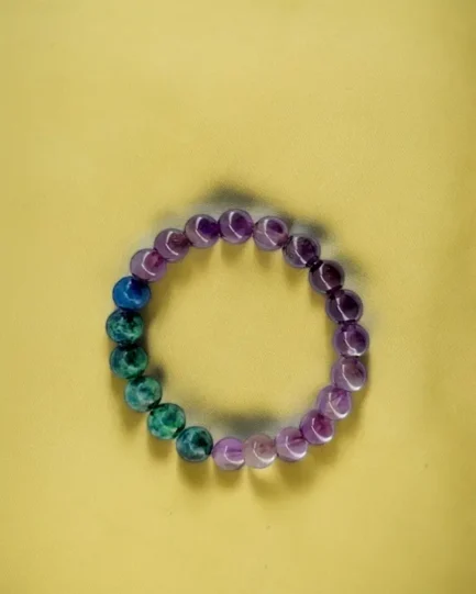 Mystic Intuition Crystal Bracelet – Azurite & Amethyst - Image 3