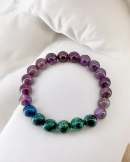 Mystic Intuition Crystal Bracelet – Azurite & Amethyst