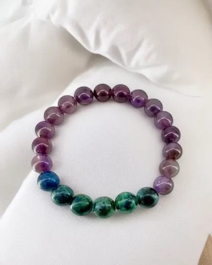 Mystic Intuition Crystal Bracelet – Azurite & Amethyst