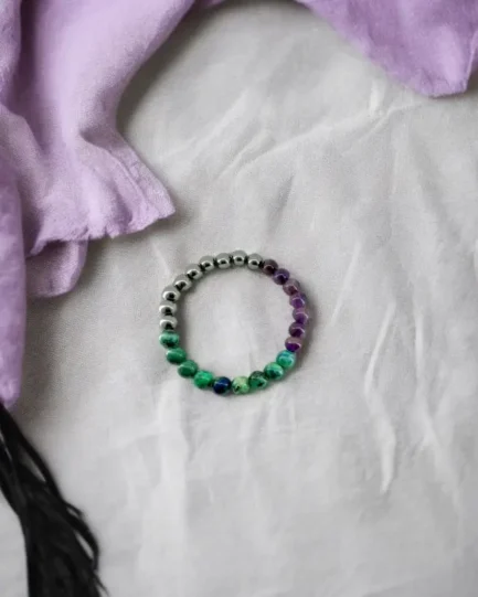 MindShield: Azurite, Hematite & Amethyst Clarity & Protection Bracelet - Image 2