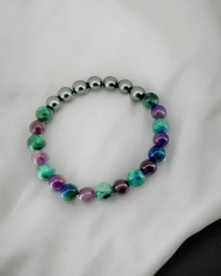 Aura Guard: Hematite, Amethyst & Azurite Protection Bracelet - Image 2