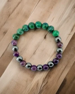 Third Eye Shield: Amethyst, Azurite & Hematite Intuition Bracelet