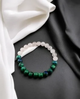 Heart & Mind Harmony Bracelet – Azurite & Rose Quartz