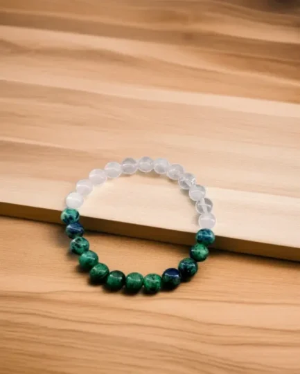 Heart & Mind Harmony Bracelet – Azurite & Rose Quartz - Image 3