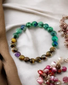 Vision & Valor: Azurite & Tiger Eye Insight Bracelet