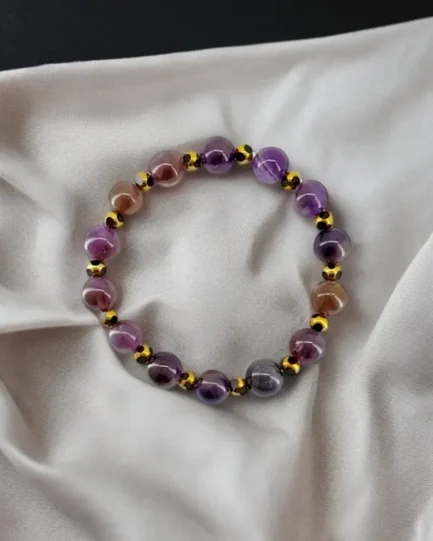 Amethyst Healing Bracelet with Elegant Bead Design - Image 3