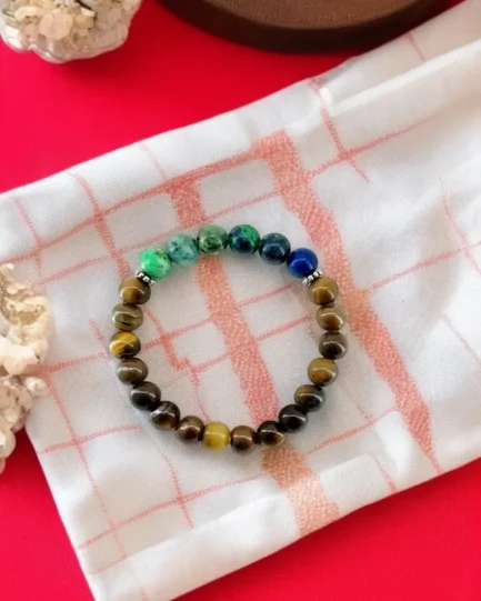 Inner Vision & Power Bracelet – Azurite & Tiger Eye - Image 4