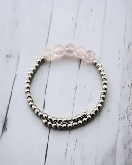 Blush Harmony Rose Quartz Bracelet - Image 2