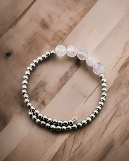 Blush Harmony Rose Quartz Bracelet - Image 3