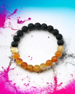 Ignite Energy: Carnelian & Lava Stone Healing Bracelet