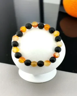Fire & Earth: Carnelian and Lava Energy Bracelet