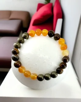 Warrior Energy Bracelet – Carnelian, Pyrite & Tiger Eye