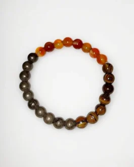Fearless Power Bracelet – Carnelian, Pyrite & Tiger Eye