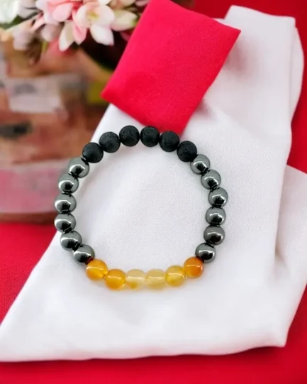 FireCore: Carnelian, Lava & Hematite Energy Bracelet
