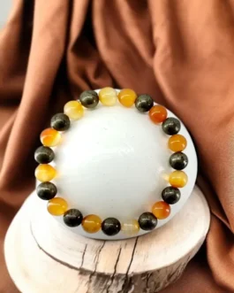 Power Pulse: Carnelian & Pyrite Motivation Bracelet