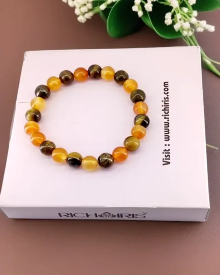 Ember Shield: Carnelian & Tiger Eye Confidence Bracelet - Image 3