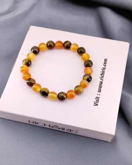 Ember Shield: Carnelian & Tiger Eye Confidence Bracelet