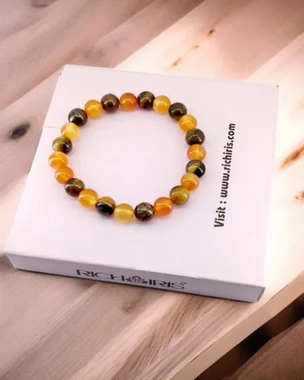 Ember Shield: Carnelian & Tiger Eye Confidence Bracelet - Image 2