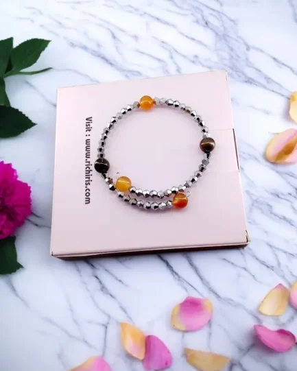 Carnelian & Tiger Eye Crystal Bracelet – Confidence, Energy & Inner Strength - Image 3