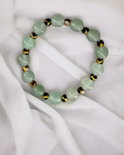 Green Aventurine Luck & Prosperity Bracelet with Elegant Bead Design