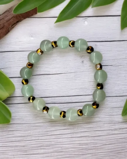 Green Aventurine Luck & Prosperity Bracelet with Elegant Bead Design - Image 3