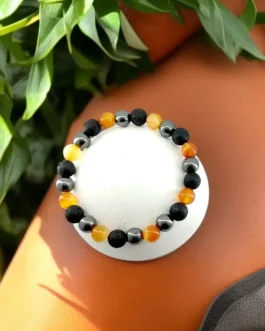 Ignite & Ground: Carnelian, Lava & Hematite Power Bracelet