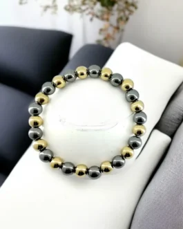 Golden Shield: Pyrite & Hematite Energy Bracelet