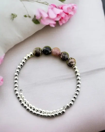 Harmony Heart Rhodonite Bracelet