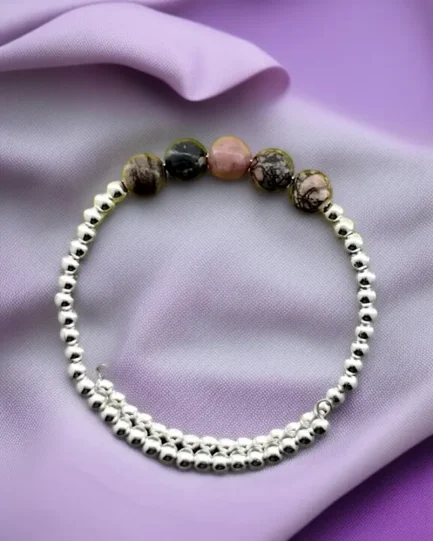 Harmony Heart Rhodonite Bracelet - Image 3