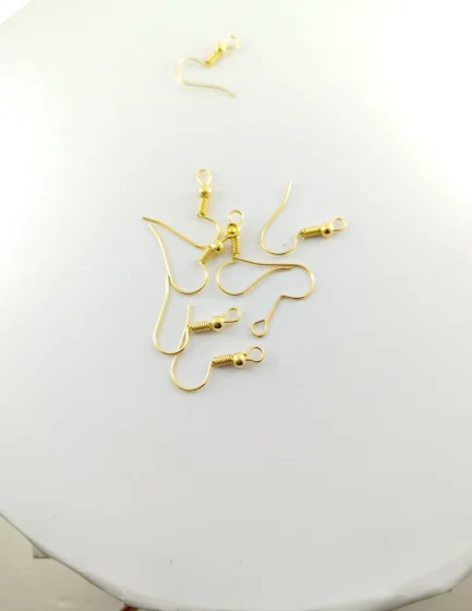 Classic collection Golden color metal Hooks for jewelry making/ Earrings Hooks (Pack of 100 pcs (50 pair)) - Image 2