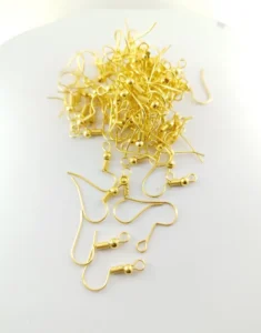 Classic collection Golden color metal Hooks for jewelry making/ Earrings Hooks (Pack of 100 pcs (50 pair))