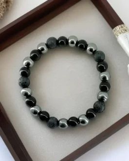 Grounded Warrior Bracelet – Lava, Obsidian & Hematite for Strength & Protection