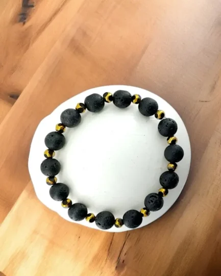 Lava Stone Healing Bracelet – Grounding, Balance & Strength - Image 2