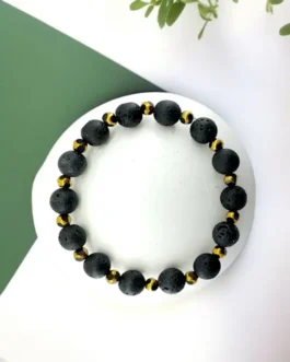 Lava Stone Healing Bracelet – Grounding, Balance & Strength