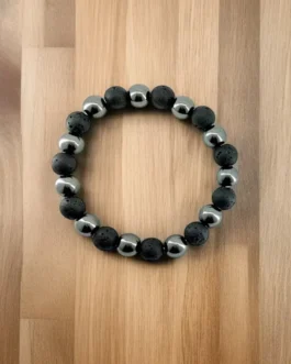 Forge & Focus: Lava and Hematite Grounding Bracelet