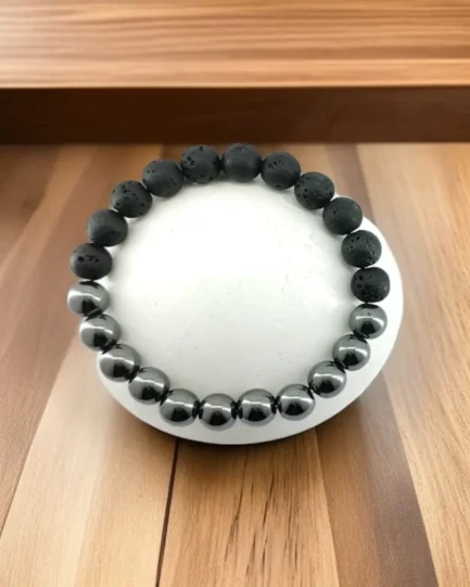 EarthCore: Lava & Hematite Grounding Energy Bracelet