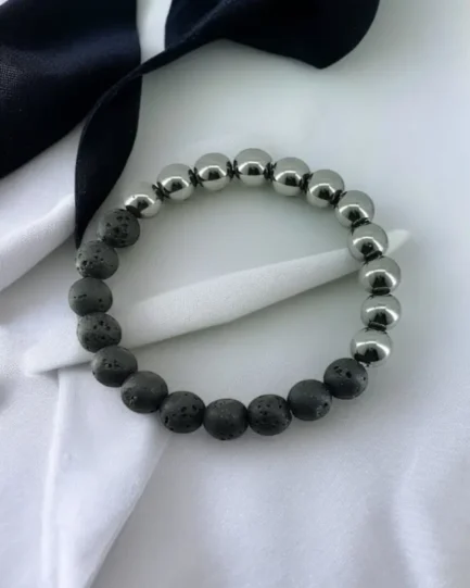 EarthCore: Lava & Hematite Grounding Energy Bracelet - Image 3