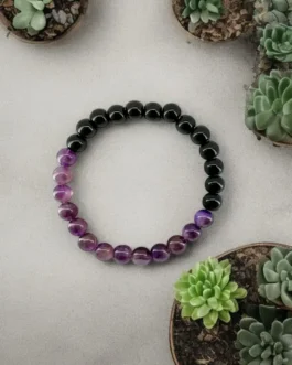 Shadow Light: Obsidian & Amethyst Protection Bracelet