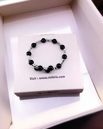 Obsidian Energy Shield Bracelet – Grounding & Protection Stone - Image 2