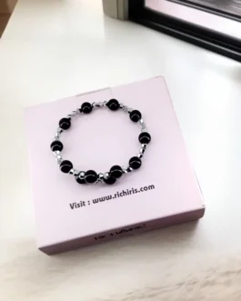 Obsidian Energy Shield Bracelet – Grounding & Protection Stone