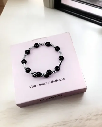 Obsidian Energy Shield Bracelet – Grounding & Protection Stone