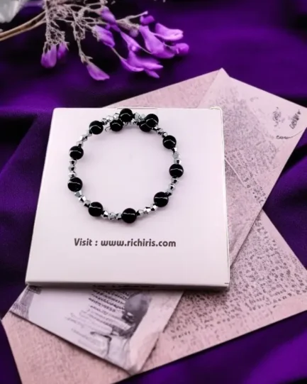 Obsidian Energy Shield Bracelet – Grounding & Protection Stone - Image 3