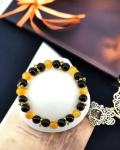 Obsidian & Carnelian Power Bracelet