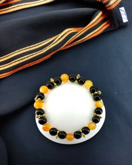 Obsidian & Carnelian Power Bracelet - Image 2