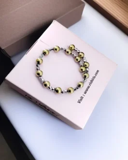 Golden Prosperity Bracelet – Pyrite & Silver Crystal for Abundance & Confidence