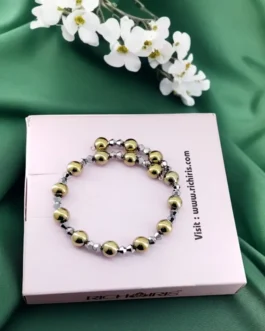 Golden Prosperity Bracelet – Pyrite & Silver Crystal for Abundance & Confidence