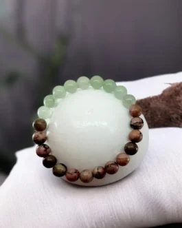Heart Harmony: Rhodonite & Green Aventurine Emotional Healing Bracelet