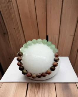 Heart Harmony: Rhodonite & Green Aventurine Emotional Healing Bracelet